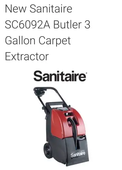 Sanitaire SC6092A Butler 3-Gallon commercial carpet extractor. This item is brand new in the box