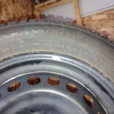 I have four brand new continental winter tire barely used 205 60 r16 studded $400 or best offer you...