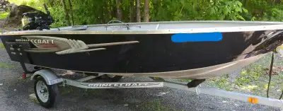 2015 Princecraft Yukon DLX BT. It is 14 foot with a 20 HP Mercury 4 stroke with electric start, tilt...