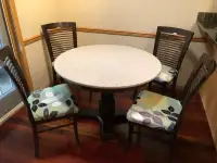 Marble Kitchen Table and Chairs