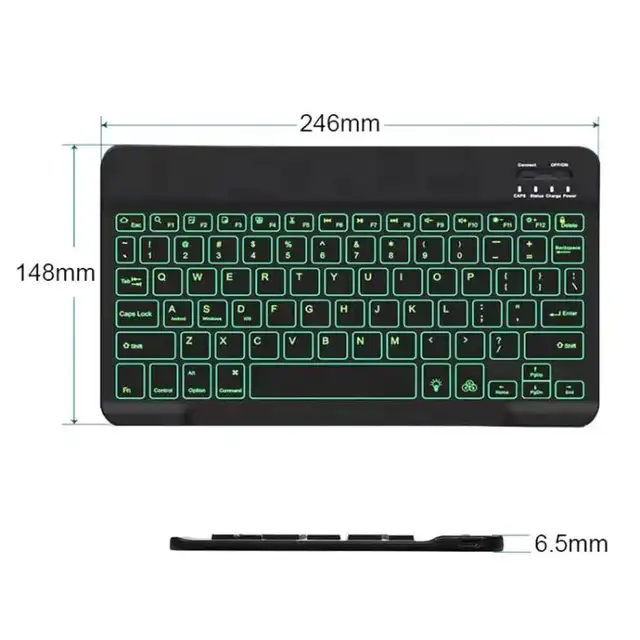 ⌨️ 10‐Inch RGB Backlit Bluetooth Keyboard in Mice, Keyboards & Webcams in Mississauga / Peel Region - Image 3