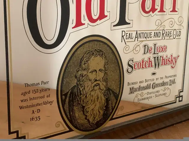 Vintage Grand Old Parr Scotch Whisky mirror excellent condition in Arts & Collectibles in Calgary - Image 4