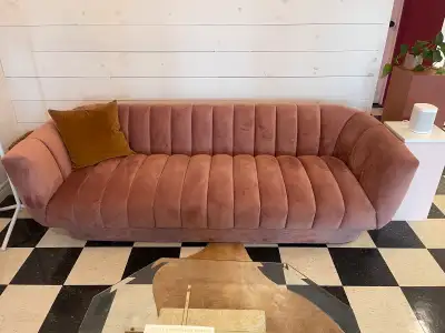 Vertical Channel Tufted Performance Velvet Sofa, View more