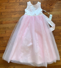 New Flower Girl Pink Princess Dress (Youth 10) - $40