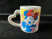 Disney Minnie Mouse Mug with Heart Shaped Handle