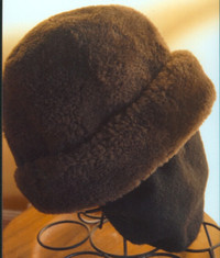 Sheepskin Hat Russian Style Brown
