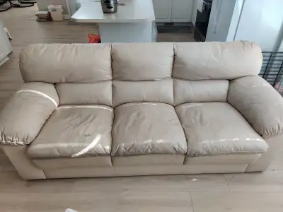 ★★2 PIECES LEATHER SOFA SET★★, View more