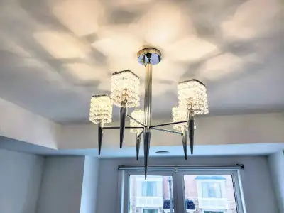 Beautiful Crystal Chandelier / Ceiling Light in Chrome Colour, View more