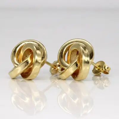 14k Yellow Gold Knot Earrings, View more