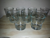 10 glass Candle Jars ... All the same style .. Exc Condition