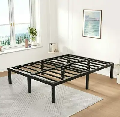 Queen metal bed frame, View more
