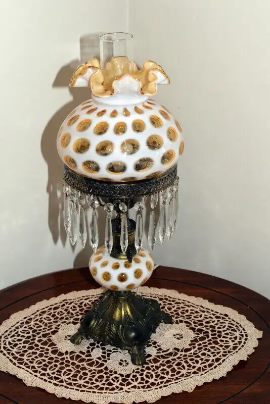Antique Crystal Lamp in Arts & Collectibles in Barrie - Image 5