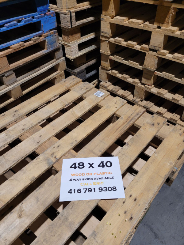 PALLET in stock DRY SKIDs for sale 48 x 40 or 43x43 INCH plastic in Other in Mississauga / Peel Region - Image 4