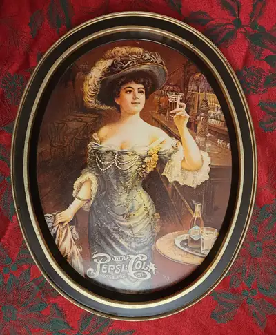 Vintage Pepsi Cola Gibson Girl Tin Tray, View more