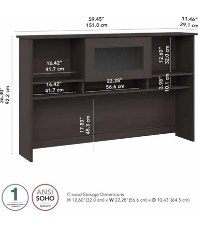 Bush Furniture Cabot Hutch (New , View more