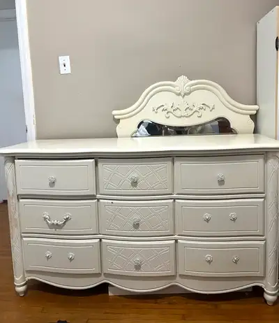 Large White Dresser with Mirror , View more