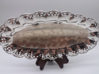 Vintage Stainless Steel Candy Dish Oval
