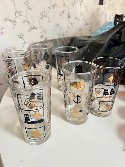 Nautical themed tumblers (vintage), View more