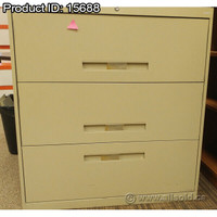 Metal Beige 3 Drawer Lateral File Cabinets, $250 - $300 each