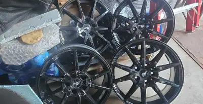 5x100 17inch black fast ev rims like new Condition