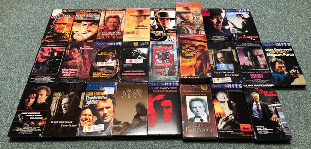 Vintage Clint Eastwood VHS Movies in CDs, DVDs & Blu-ray in Moncton