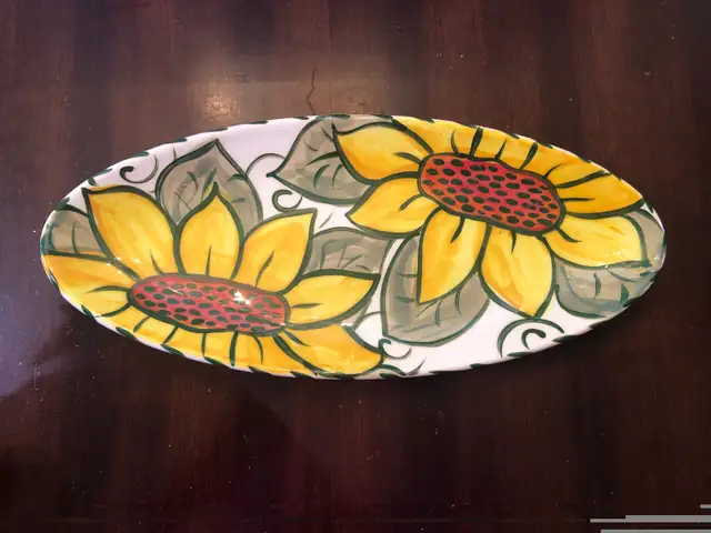 Sunflower Oval Platter. 21” x 9”515793526048040961