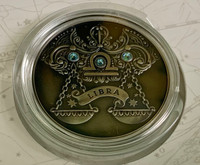2013 Signe du zodiaque Balance argent 925 et cristaux Swarovski