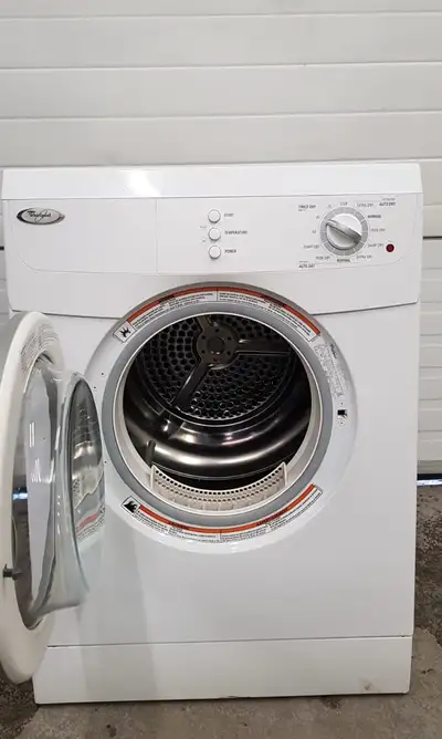 Compact Whirlpool Clothes Dryer (YWED7500VW) - Ideal for Condos, View more