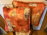 Two Vintage Lady Sandra Throw Pillows