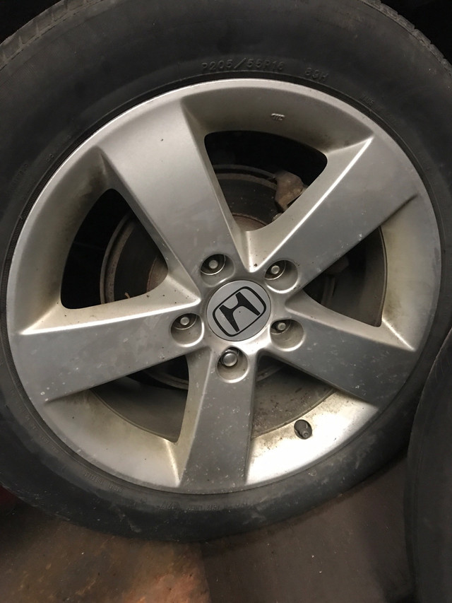 4 Honda Civic 16X6.5  ALLOY 5 SPOKE RIMS in Other Parts & Accessories in City of Toronto - Image 3