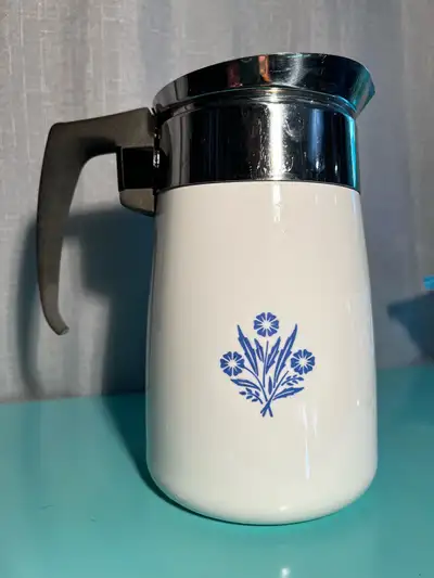 Corning Ware Blue Cornflower Percolator 6 Cup Used but in working condition Browse my other items fo...