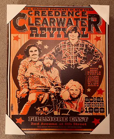 Large Creedence CCR Framed Canvas Picture Home Decor, View more