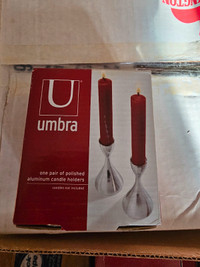Umbra Polished Aluminum Candle Holders