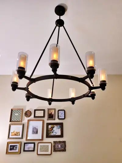 Premium 24” Espresso Finish 9-Light Chandelier, View more