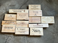 Unique Wood Wine Boxes - These are cut down for a wall collage.