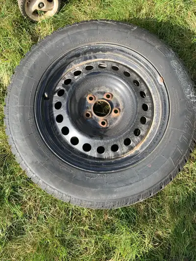 I'm offering a used 225/65R17 tire mounted on a steel rim, ready to roll for your vehicle. Please no...
