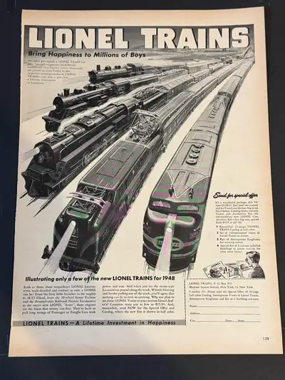 Lionel Trains 1948 Ad, View more