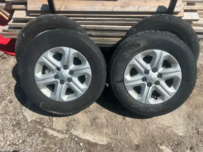 set of wheels and tires off a Chevy Acadia tires are like new willing to split for $500 OBO