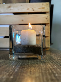 Glass candle holders