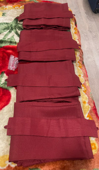 Set of 4 Two-Panel Burgundy Curtains
