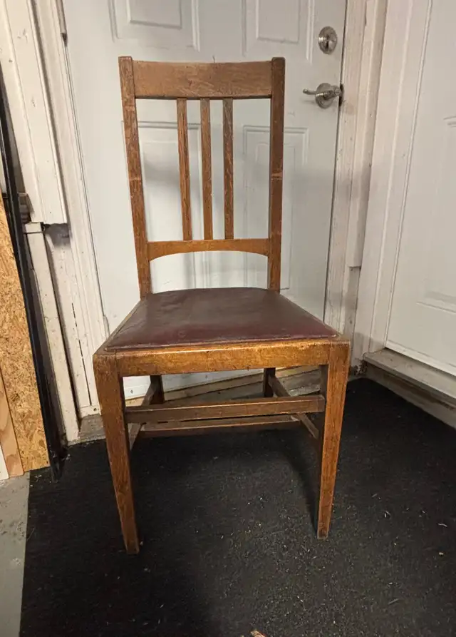Antique oak dining chair