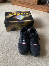 Black Workload Steel Toe Shoes Size 9 Women’s