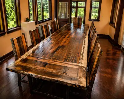 Hand Crafted Harvest Table, View more