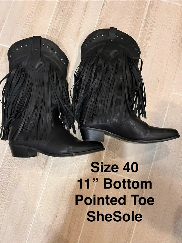 Brand NEW Women Boots — Cowboy Western Fringe Crocodile Heels in Women's - Shoes in City of Toronto - Image 8