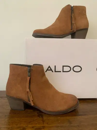  Woman’s brown suede ankle boot , View more