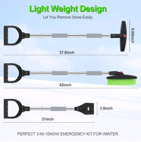 Heated Snow Ice Scraper for Car - Electric Heated Auto Windshield Window  Ice Scrapers with Flashlight and Squeegee for Cars, Truck or SUV - Powered  12V Cigarette Socket Save Time Cleaning Ice