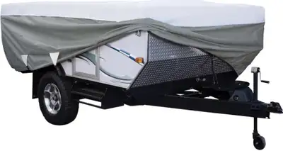 New. ClassicAccessories Over DrivePolyPRO3 Deluxe Pop-UpCamper Trailer Cover, Fits 8' - 10’ trailer...
