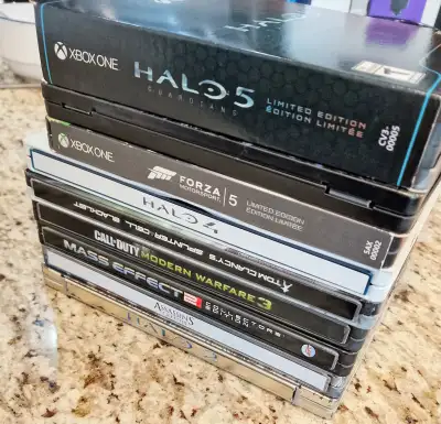 À vendre, for sale collection: 10x Steelbook & Collector's Tin Microsoft Xbox, Xbox 360, Xbox One Ga...