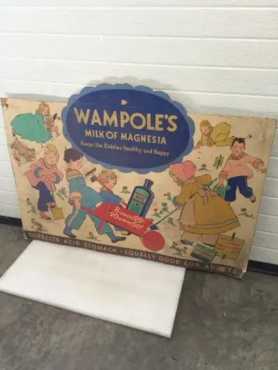 40"x29". Large with super graphics. Dusty but will clean up great. $125each . General store. Pharmac...