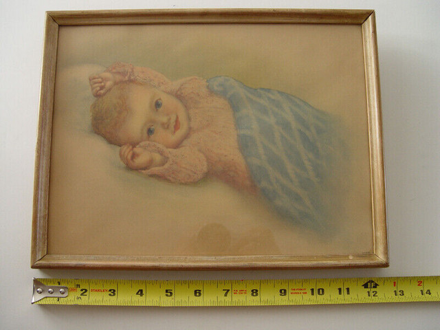 Charming Vintage Baby Picture Lithograph: Fort Erie in Arts & Collectibles in St. Catharines - Image 4